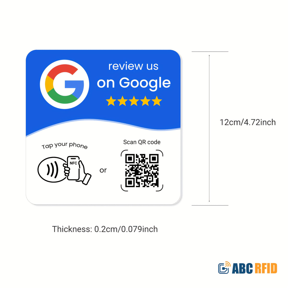 Google Review Cards; Black and White